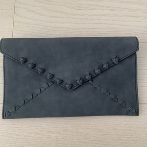 Suede clutch